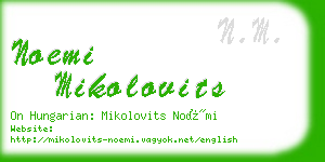 noemi mikolovits business card